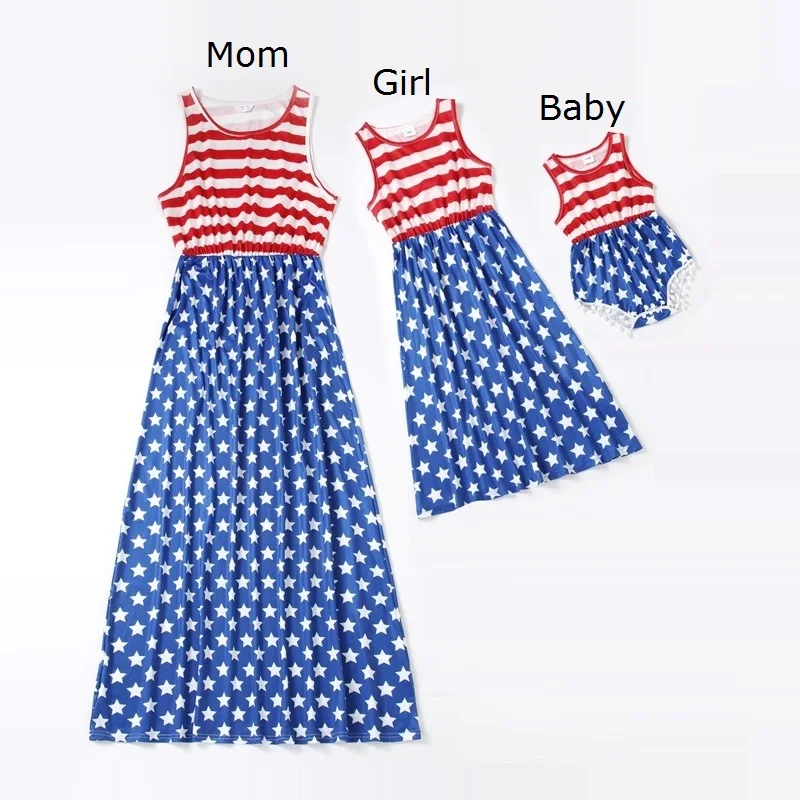 Family Set Striped Mother Daughter Matching Dresses Stars Mom Mum Baby Mommy and Me Clothes Sleeveless Women Girls Dress 2022
Family Set Striped Mother Daughter Matching Dresses Stars Mom Mum Baby Mommy and Me Clothes Sleeveless Women Girls Dress 2022