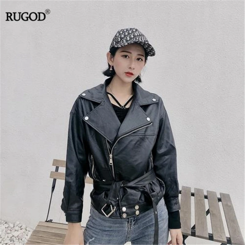 RUGOD 2019 новая осенне-зимняя крутая женская кожаная куртка мотоциклетная на молнии