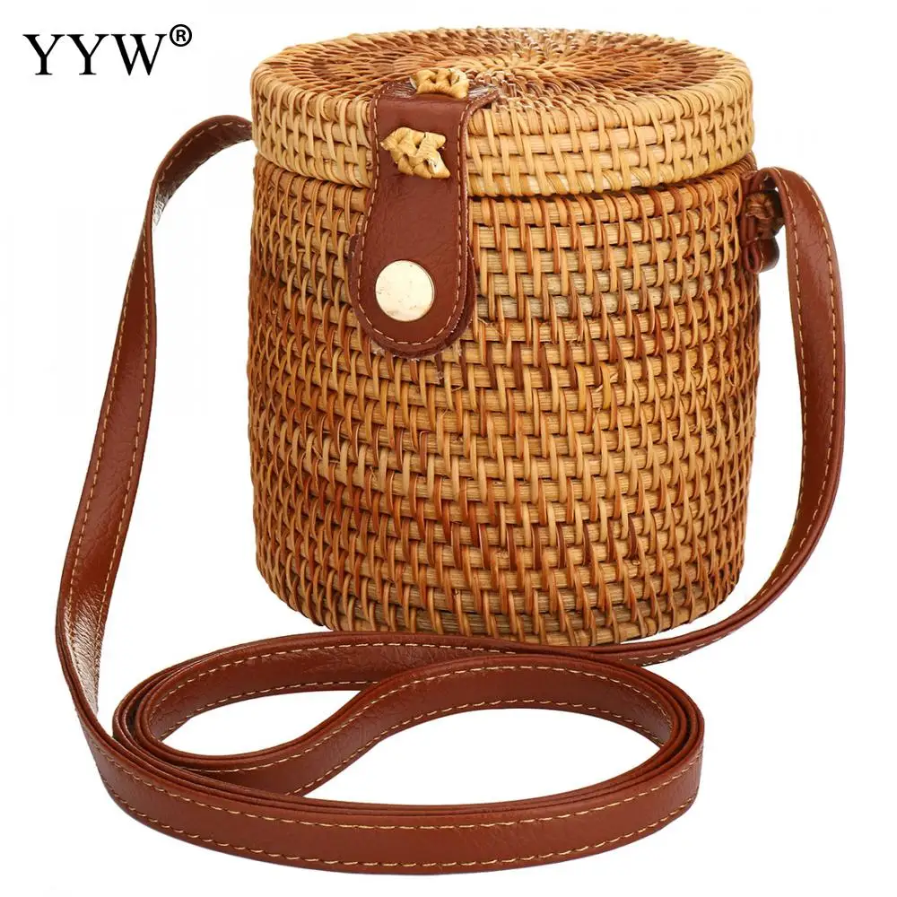 2020 Straw Hard-Surface Crossbody Bags For Women Summer Round Bucket Shoulder Bags Casual Beach Press Buckle Woven Handmade Bag
2020 Straw Hard-Surface Crossbody Bags For Women Summer Round Bucket Shoulder Bags Casual Beach Press Buckle Woven Handmade Bag