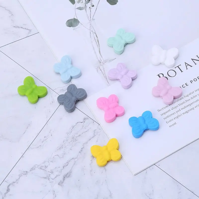 5 Pcs/Set Silicone Bead Food Grade Beads Non-toxic Teether Baby Teething Pacifier DIY Soother Butterfly Cute 10 Colors Newborn
5 Pcs/Set Silicone Bead Food Grade Beads Non-toxic Teether Baby Teething Pacifier DIY Soother Butterfly Cute 10 Colors Newborn