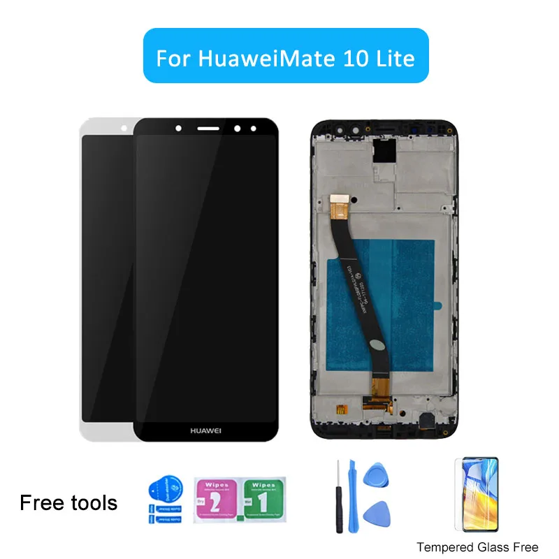 

Original 5.9'' Display with Frame Replacement for Huawei Mate 10 Lite LCD Touch Screen Digitizer Assembly Nova 2i RNE-L21