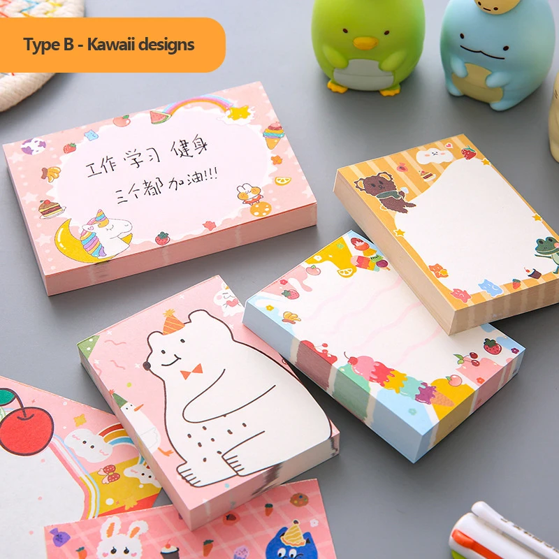 Sticky stationery notepad Post it Office bookmark notes 80 sheets Khaki/white/kawaii design Stickers Memo pad School supplies
Sticky stationery notepad Post it Office bookmark notes 80 sheets Khaki/white/kawaii design Stickers Memo pad School supplies