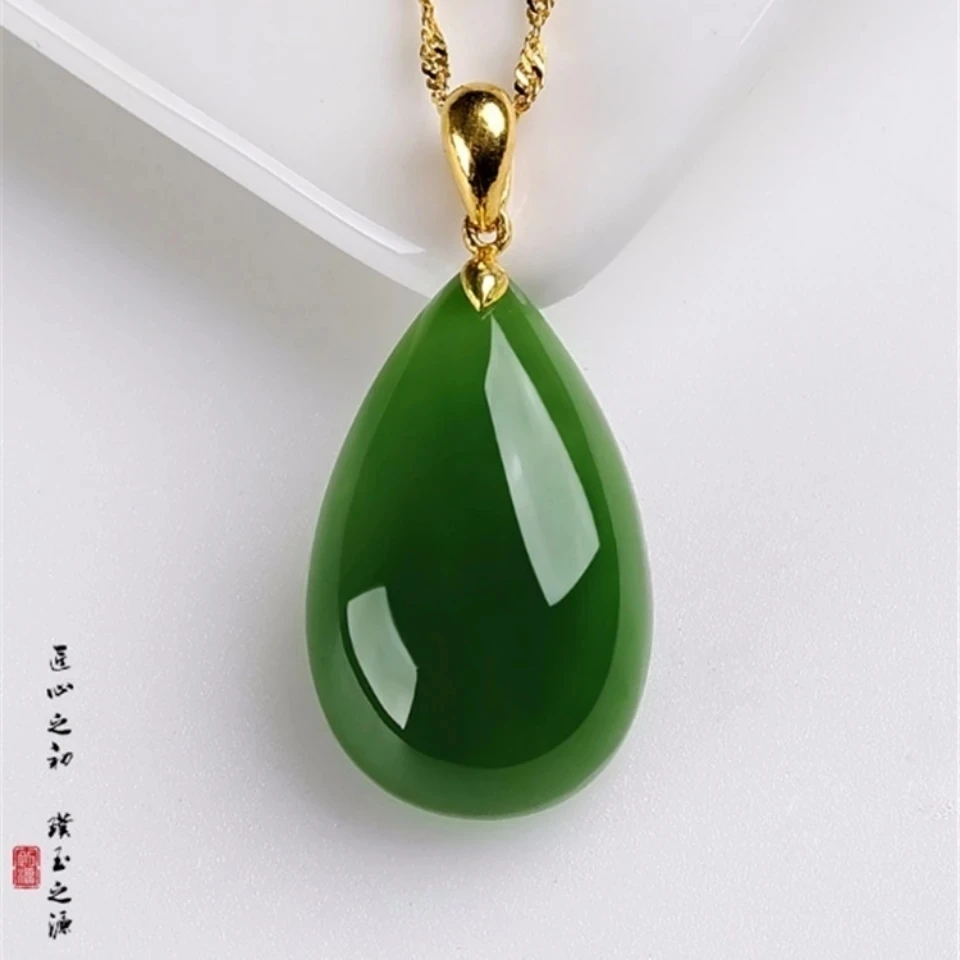 Ожерелье из натурального нефрита и зеленого нефрита, женский подарок для вечеринки в стиле ретро, подарок мужчине и женщине 
Ожерелье из натурального нефрита и зеленого нефрита, женский подарок для вечеринки в стиле ретро, подарок мужчине и женщине
