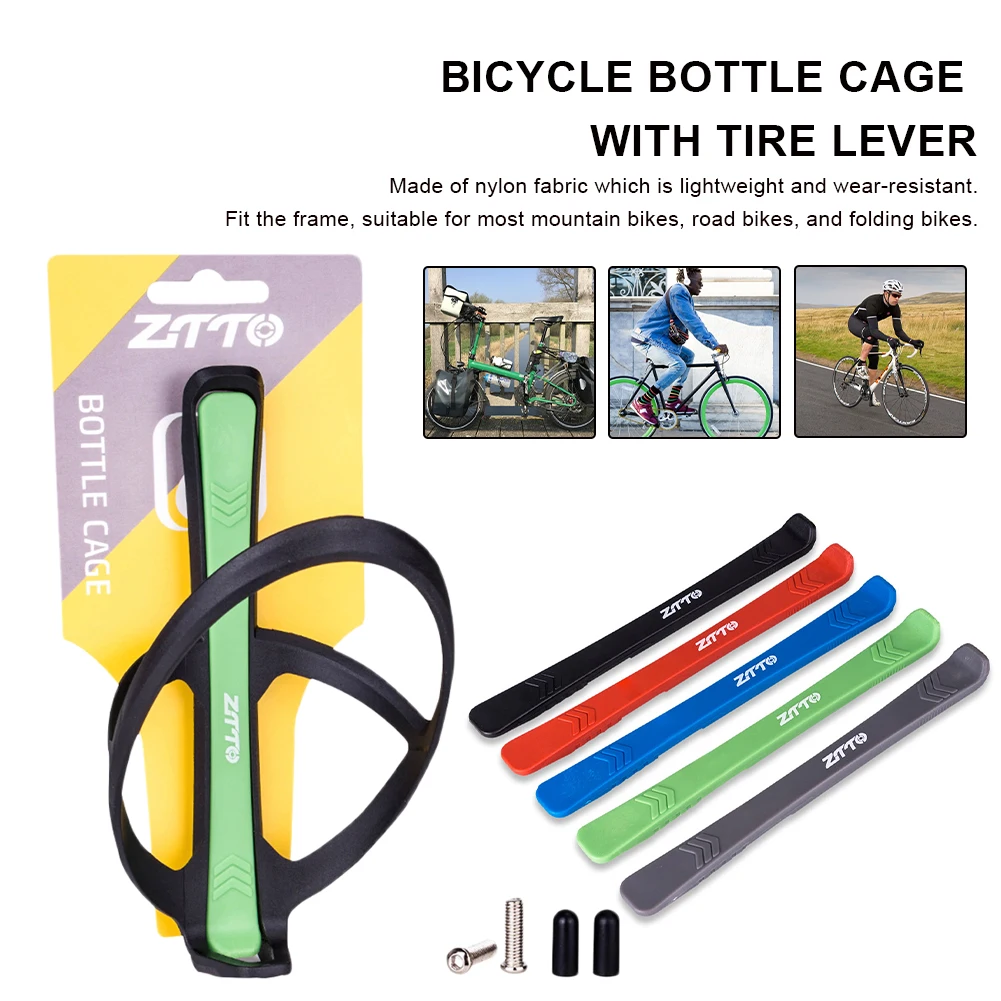 MTB Bicycle Water Bottle Holder Ultralight Nylon Water Bottle Cage with Tire Lever Bicycle Accessories for Mountain/Road Bike
MTB Bicycle Water Bottle Holder Ultralight Nylon Water Bottle Cage with Tire Lever Bicycle Accessories for Mountain/Road Bike