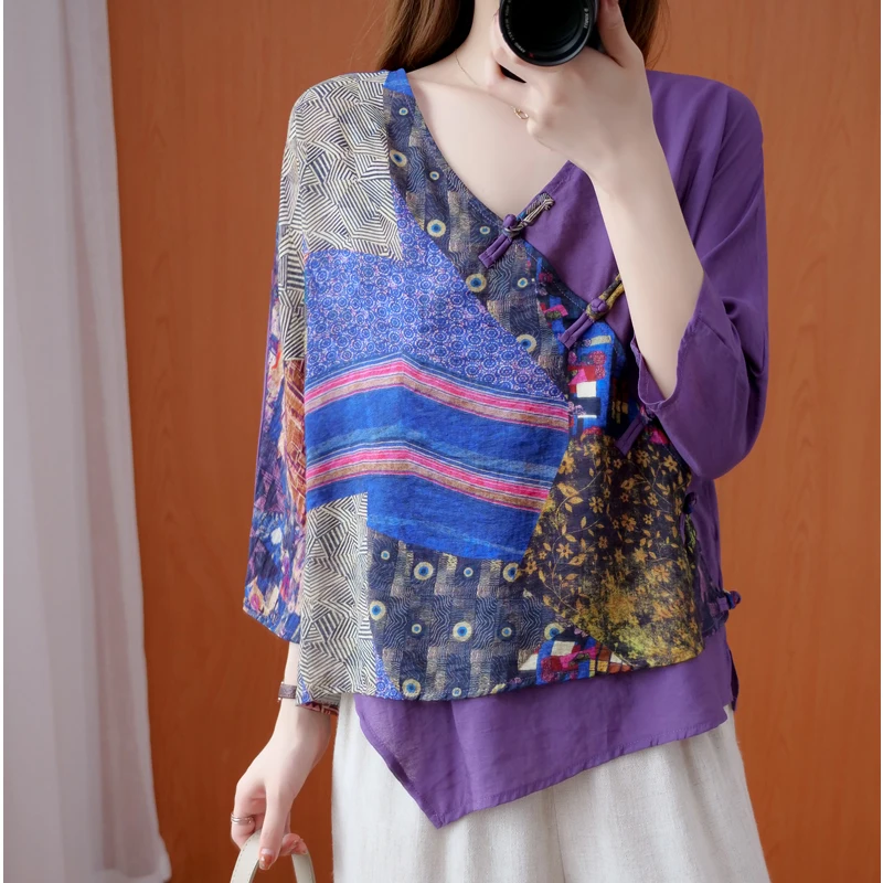 Max LuLu New 2020 Autumn Chinese Designer Clothes Womens Vintage Tops Ladies Printed Linen Shirts Casual Loose Blouses Plus Size
Max LuLu New 2020 Autumn Chinese Designer Clothes Womens Vintage Tops Ladies Printed Linen Shirts Casual Loose Blouses Plus Size