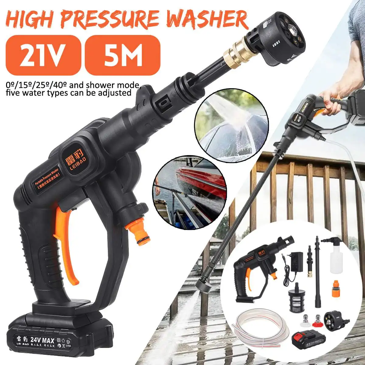 21V 30Bar Cordless Electric Car Washer Guns High Pressure Cleaner Foam Nozzle For Auto Cleaning Care Protable Car Wash Spray
21V 30Bar Cordless Electric Car Washer Guns High Pressure Cleaner Foam Nozzle For Auto Cleaning Care Protable Car Wash Spray