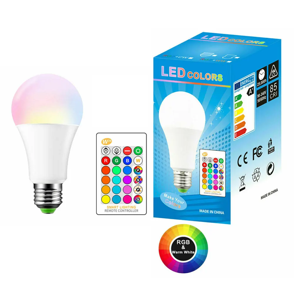 LED RGB Light Bulbs E27 B22 5W 10W 15W RGBW Home Lamps 240V + Remote Control Night Lights Party Holiday Lamp Home Lighting
LED RGB Light Bulbs E27 B22 5W 10W 15W RGBW Home Lamps 240V + Remote Control Night Lights Party Holiday Lamp Home Lighting