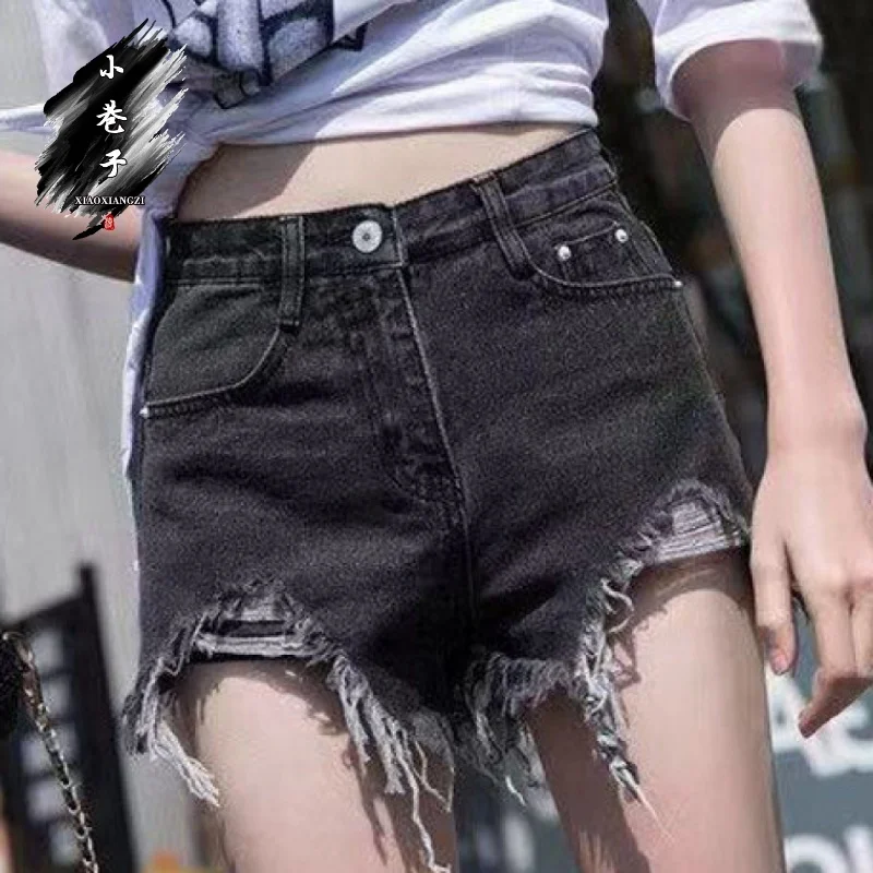New High Tail Denim Shorts Women Summer Plus Size Pocket Boxes Cat Ripped Jeans Short Female Short Women
New High Tail Denim Shorts Women Summer Plus Size Pocket Boxes Cat Ripped Jeans Short Female Short Women