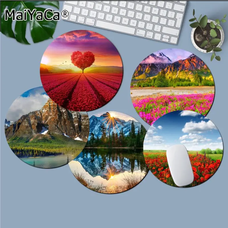 Коврик для мыши Maiyaca, Силиконовый круглый, с изображением пейзажа 
Коврик для мыши Maiyaca, Силиконовый круглый, с изображением пейзажа