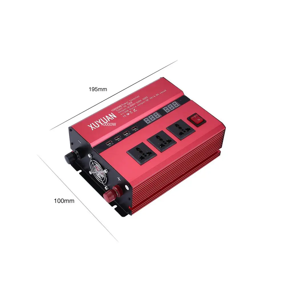 Portable Car Inverter 12V 220V 10000W Car Power Inverter DC 12V To 220V-240V Modified Sine Wave Invert Adapter
Portable Car Inverter 12V 220V 10000W Car Power Inverter DC 12V To 220V-240V Modified Sine Wave Invert Adapter