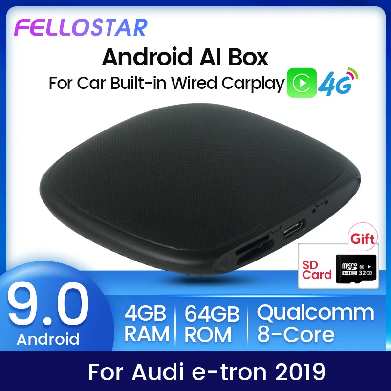 Автомобильный мультимедийный ключ Qualcomm Mini Ai Box Android 9, 4 + 64 ГБ, Applepie для Audi E-tron 2019, GPS, автомобильный проводной для беспроводного carplay
Автомобильный мультимедийный ключ Qualcomm Mini Ai Box Android 9, 4 + 64 ГБ, Applepie для Audi E-tron 2019, GPS, автомобильный проводной для беспроводного carplay