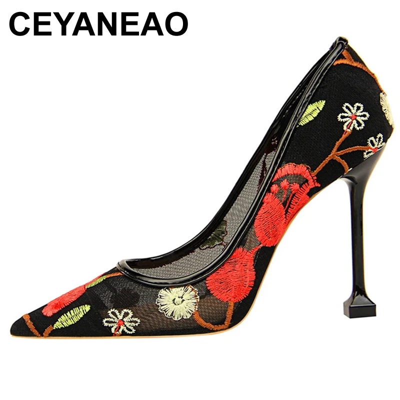 CEYANEAO, сексуальные женские туфли-лодочки с кружевом и цветами, весна 2021, с острым носком, сетчатые туфли на высоком каблуке, женские туфли с за...
CEYANEAO, сексуальные женские туфли-лодочки с кружевом и цветами, весна 2021, с острым носком, сетчатые туфли на высоком каблуке, женские туфли с за...