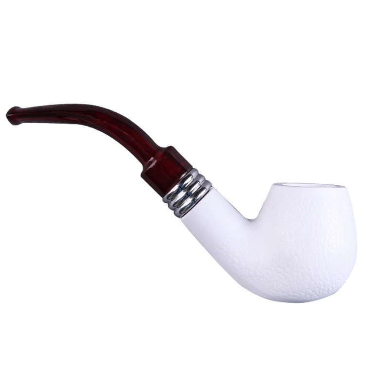 Marbleized Tobacco Smoking Durable Pipe white With Cloth Bag 1pcs P1121 
Marbleized Tobacco Smoking Durable Pipe white With Cloth Bag 1pcs P1121