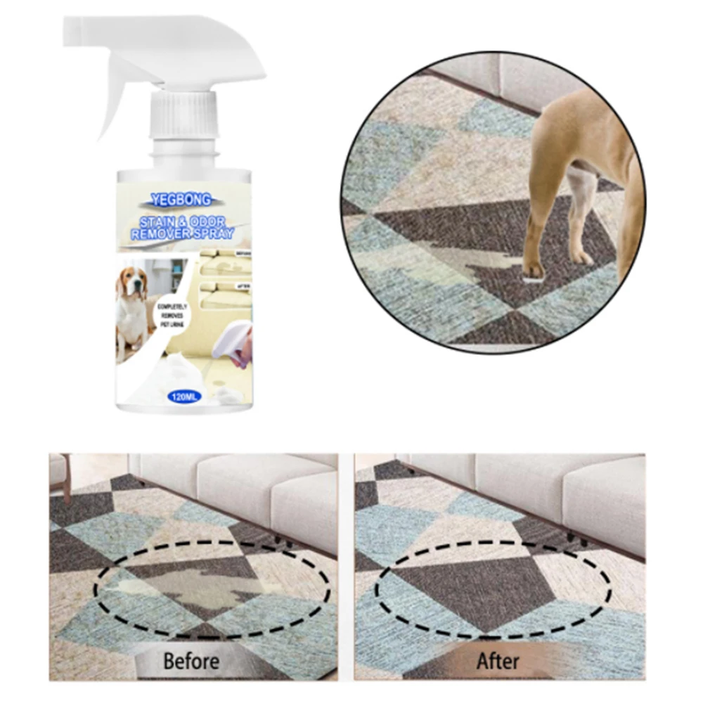 60ml/120ml Pet Stain And Odor Remover With Enzyme And Stain Remover For Dogs And Cats Urine Carpet Cleaning Spray
60ml/120ml Pet Stain And Odor Remover With Enzyme And Stain Remover For Dogs And Cats Urine Carpet Cleaning Spray