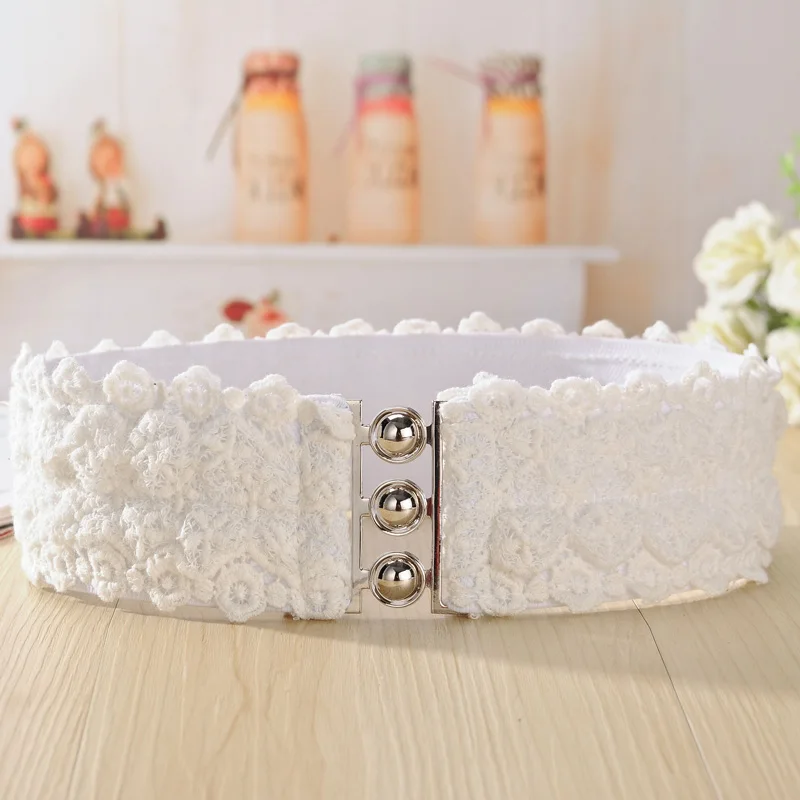 Ms. fashion lace wide belt elastic waist elastic girdle decorative belts Bandwidth
Ms. fashion lace wide belt elastic waist elastic girdle decorative belts Bandwidth