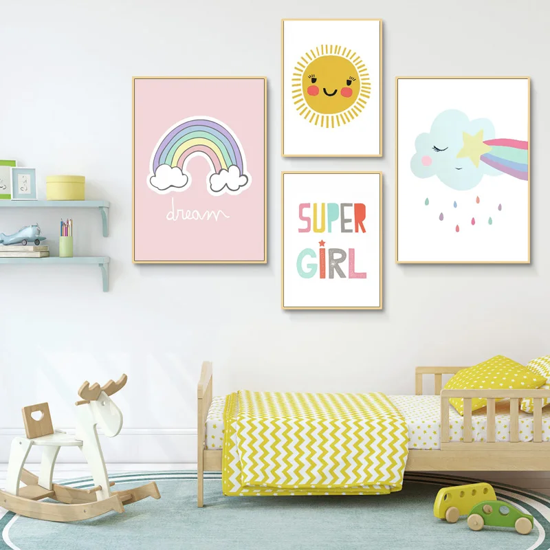 Smile Rainbow Raining Cloud Print Cute Cartoon Canvas Poster Sunshine Nursery Wall Art Print Painting Home Decor
Smile Rainbow Raining Cloud Print Cute Cartoon Canvas Poster Sunshine Nursery Wall Art Print Painting Home Decor