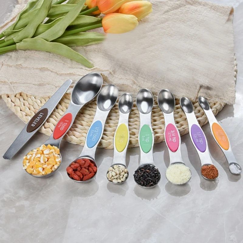 8PCS Stainless Steel Double Head Measuring Spoon Magnetic Measuring Spoon Measuring Cup Spoon Kitchen Accessories
8PCS Stainless Steel Double Head Measuring Spoon Magnetic Measuring Spoon Measuring Cup Spoon Kitchen Accessories