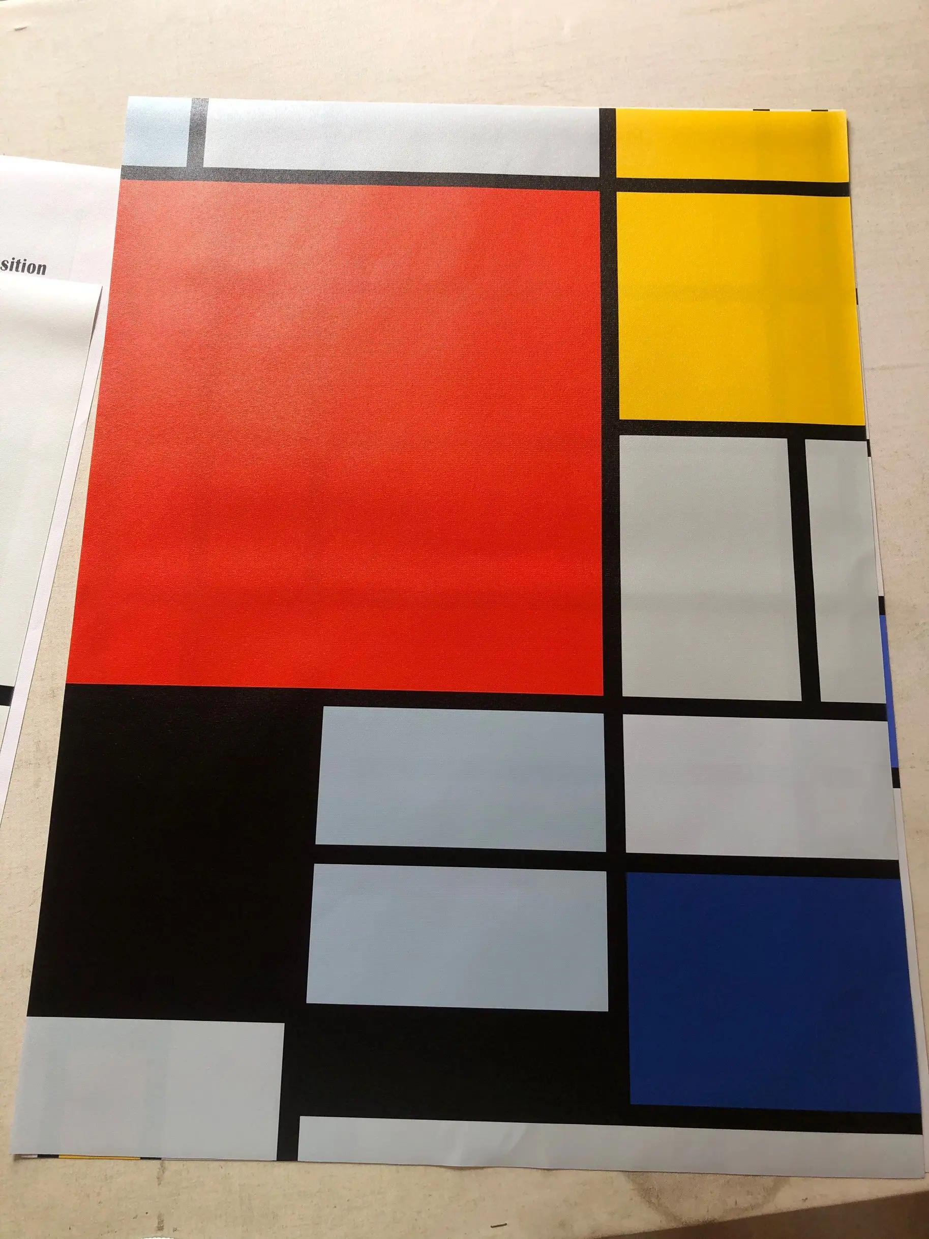 Mondrian цветной блок абстрактный стиль печать на холсте живопись искусство