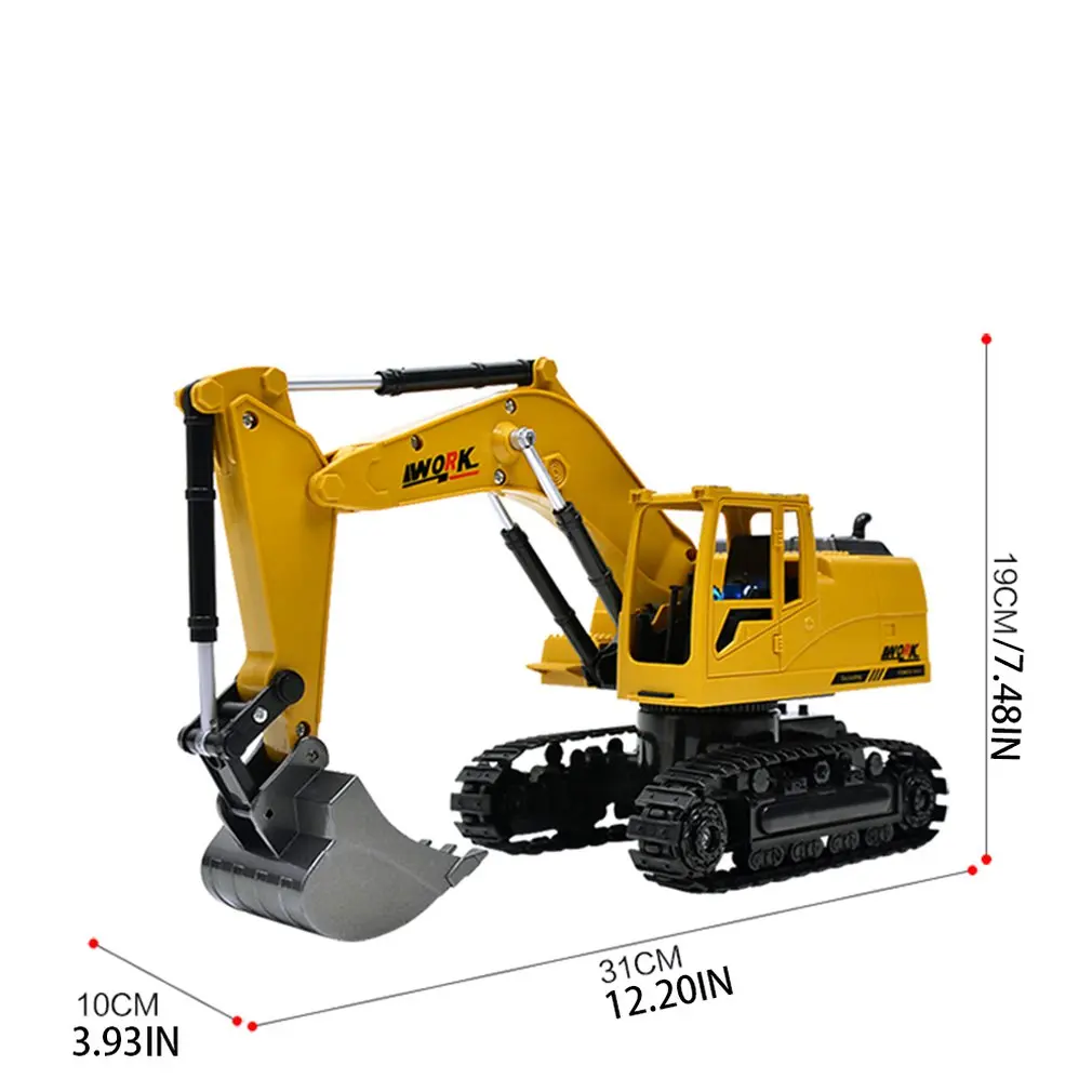 2.4G Eight-Way Alloy Excavator 1:24 Wireless Remote Control Excavator Creative Portable Environmental Toy RC Truck Model Toy
2.4G Eight-Way Alloy Excavator 1:24 Wireless Remote Control Excavator Creative Portable Environmental Toy RC Truck Model Toy