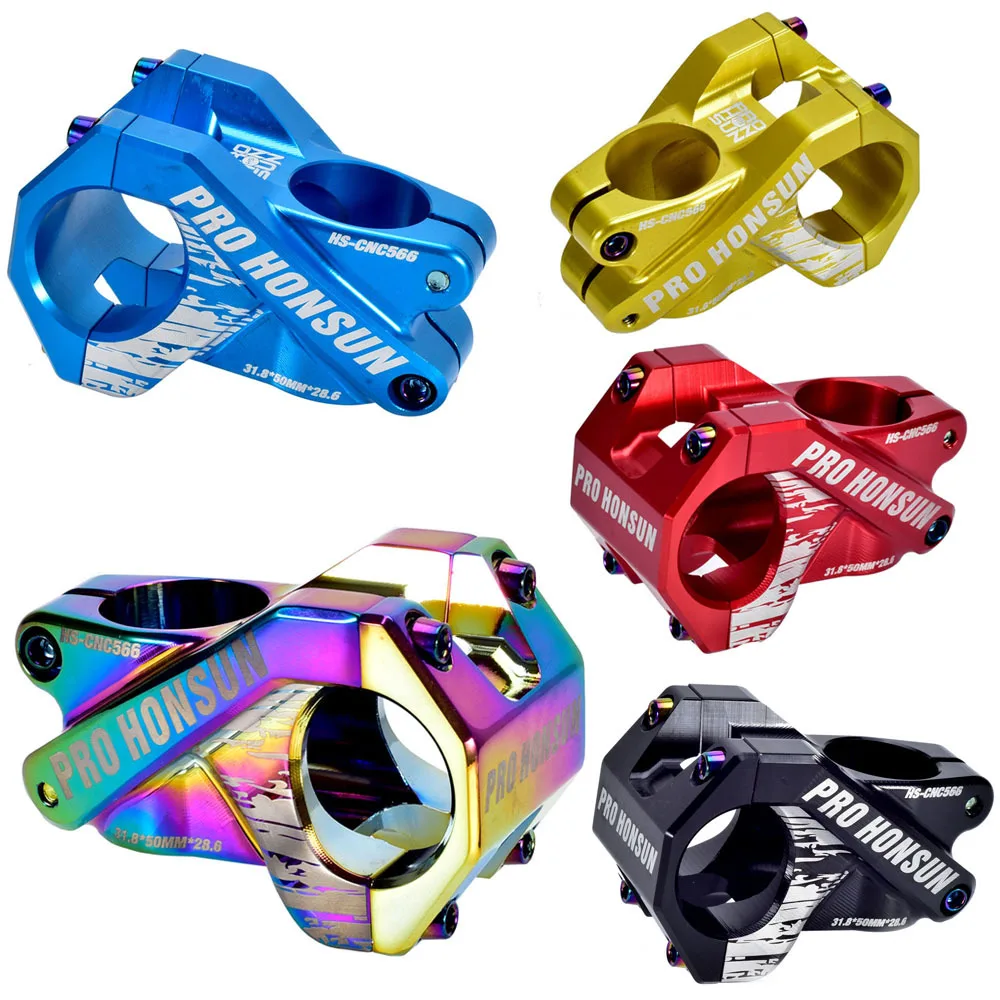 Colorful MTB Road Bicycle Stem CNC Ultralight Short Stem 0 Degree 31.8*50mm Mountain Bike XC AM DH FR Rainbow Stem Bicycle Parts
Colorful MTB Road Bicycle Stem CNC Ultralight Short Stem 0 Degree 31.8*50mm Mountain Bike XC AM DH FR Rainbow Stem Bicycle Parts