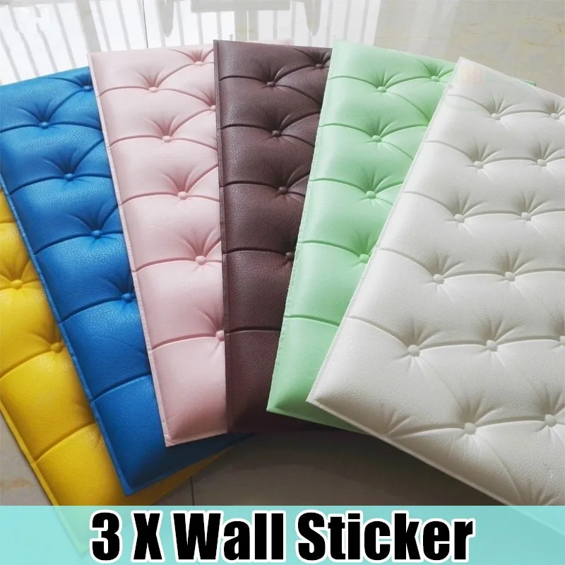DIY Self Adhesive 3D Soft Bag Wall Stickers PE Foam Waterproof Wallpaper for Living Room Bedroom Kids Room Nursery Decor 1/3pcs
DIY Self Adhesive 3D Soft Bag Wall Stickers PE Foam Waterproof Wallpaper for Living Room Bedroom Kids Room Nursery Decor 1/3pcs