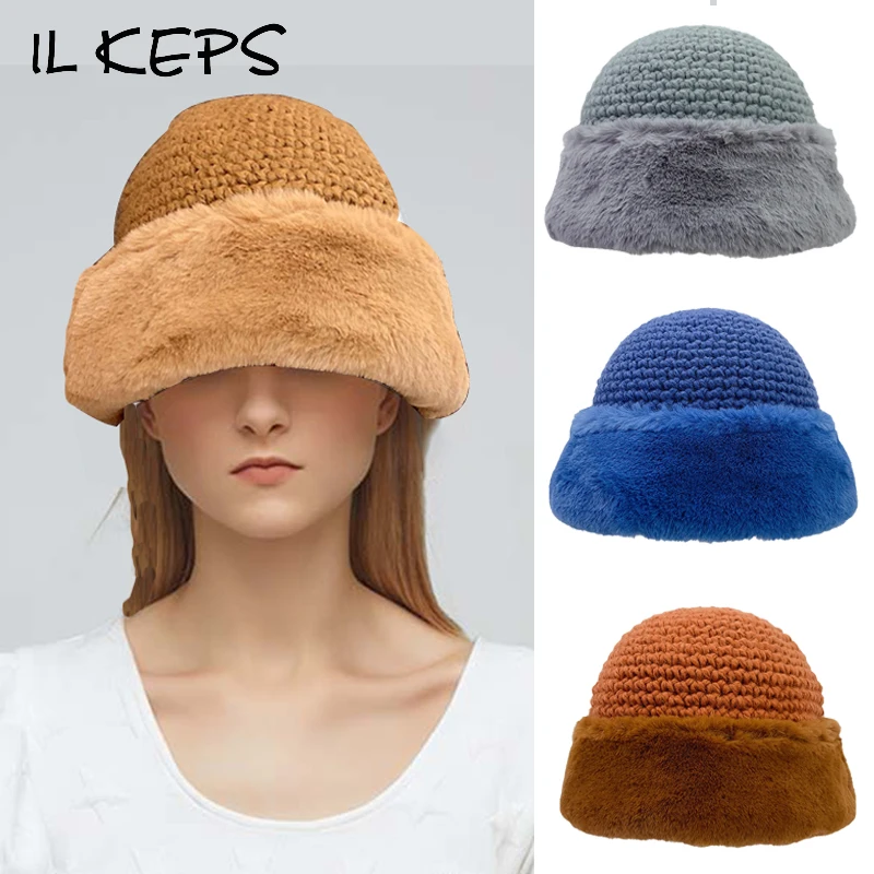 Thick Wool Hat WinterWomen's Cap For Female Beanie Thick Fluff Knitted Labeled Kpop Ladies Skullcap ZZM019
Thick Wool Hat WinterWomen's Cap For Female Beanie Thick Fluff Knitted Labeled Kpop Ladies Skullcap ZZM019