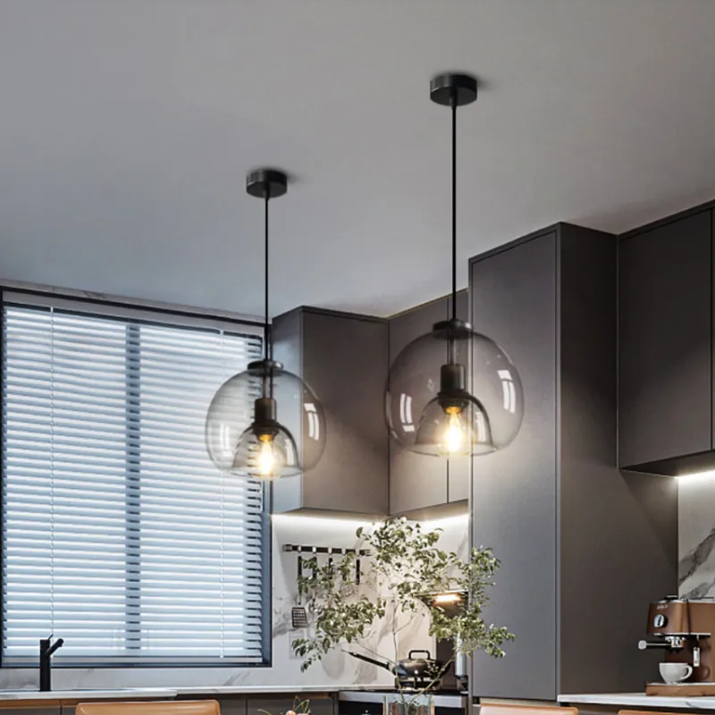 Nordic modern E27 gray/amber creative dining room glass chandelier art bedside bedroom study living room bar counter decor lamp
Nordic modern E27 gray/amber creative dining room glass chandelier art bedside bedroom study living room bar counter decor lamp