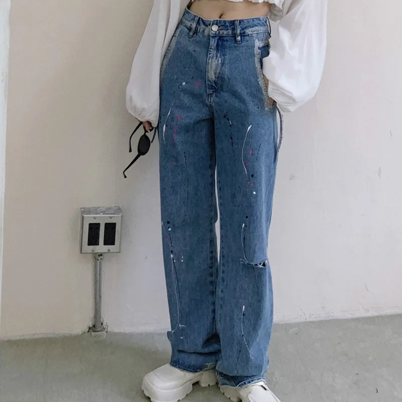 2020 New Style Splash Ink Irregular Pocket Design In Autumn Winter Denim Blue Fashion Wide Leg Pants For Women D029
2020 New Style Splash Ink Irregular Pocket Design In Autumn Winter Denim Blue Fashion Wide Leg Pants For Women D029