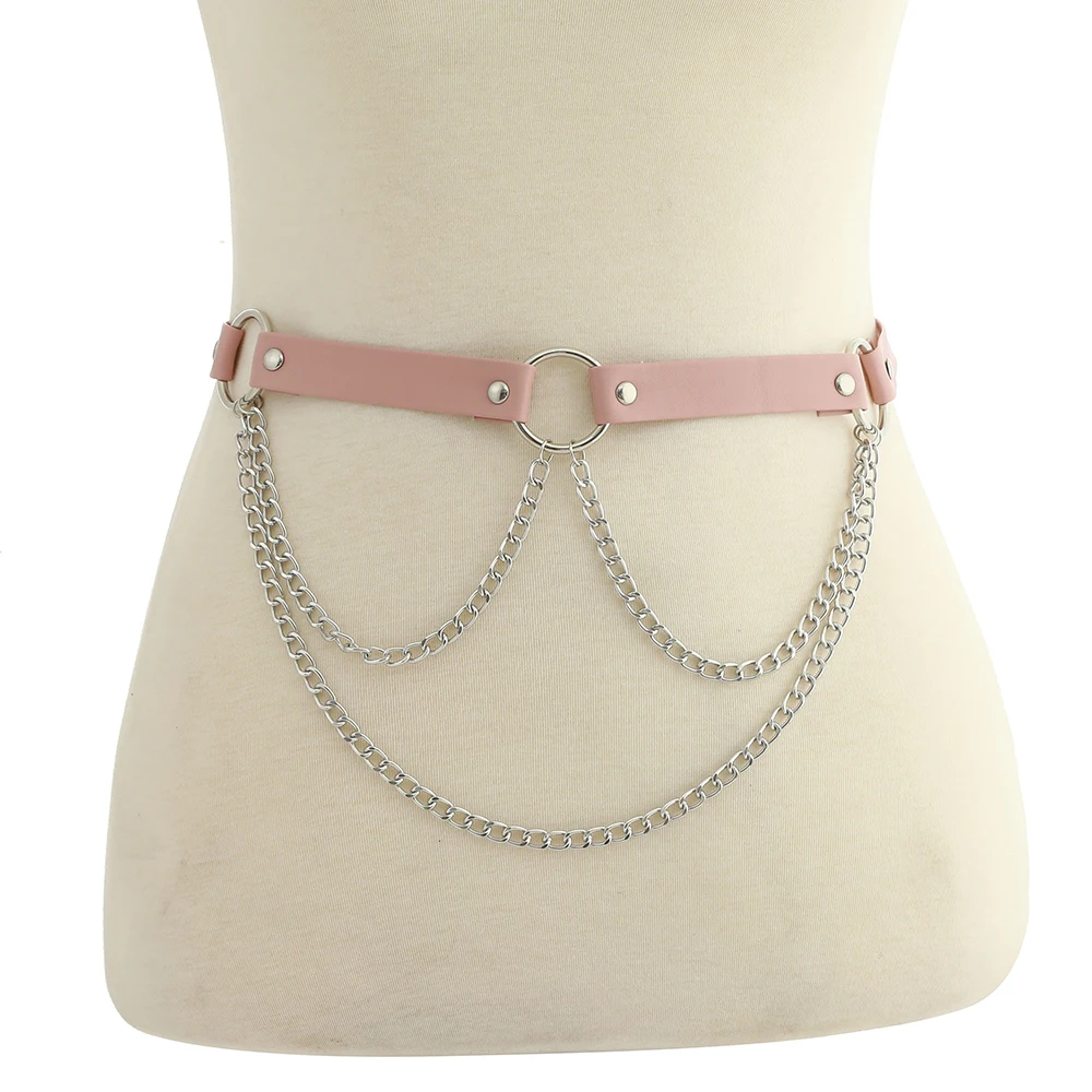 Pink Faux Leather Waist Belt for women Sexy Body Harness Punk Rock Fashion Belly Chain Body Jewelry Kawaii Accessories
Pink Faux Leather Waist Belt for women Sexy Body Harness Punk Rock Fashion Belly Chain Body Jewelry Kawaii Accessories