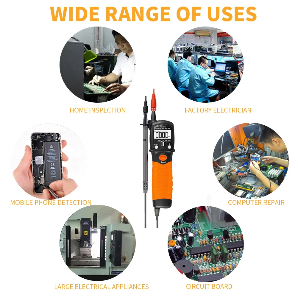 HP-38B Digital Multimeter Pen Type Meter DC AC Voltage Continuity Tester Tool Type Diode esr meter Resistance Tester Meter
HP-38B Digital Multimeter Pen Type Meter DC AC Voltage Continuity Tester Tool Type Diode esr meter Resistance Tester Meter