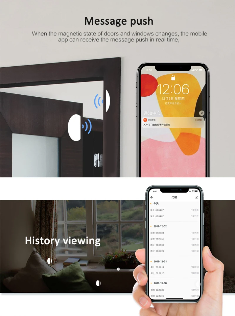ZigBee Smart Life Smart Door Sensor Window Sensor Door Magnetic Alarm Detector Independent Security Alarm Work with Alexa Google
ZigBee Smart Life Smart Door Sensor Window Sensor Door Magnetic Alarm Detector Independent Security Alarm Work with Alexa Google
