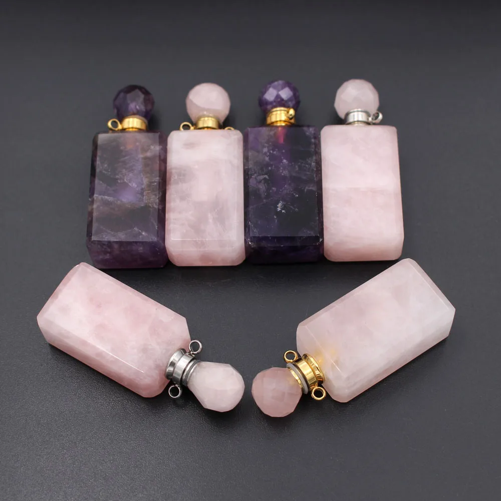 1x Natural Gems Stone Perfume Bottle Pendant Essential Oil Diffuser Pendant Rose Quartz Amethyst Rectangle Pendant Jewelry Gift
1x Natural Gems Stone Perfume Bottle Pendant Essential Oil Diffuser Pendant Rose Quartz Amethyst Rectangle Pendant Jewelry Gift