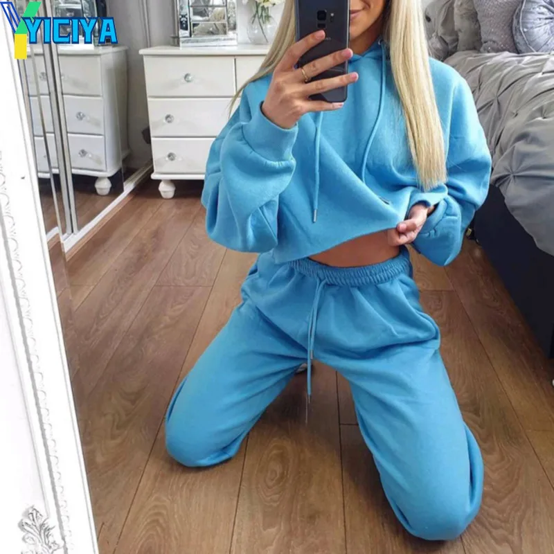 YICIYA 2022 Women Fleece Hooded Tracksuit Two Piece Set Female Casual Oversized Hoodies Jogger Pants Sets Lady Sportswear Suit
YICIYA 2022 Women Fleece Hooded Tracksuit Two Piece Set Female Casual Oversized Hoodies Jogger Pants Sets Lady Sportswear Suit