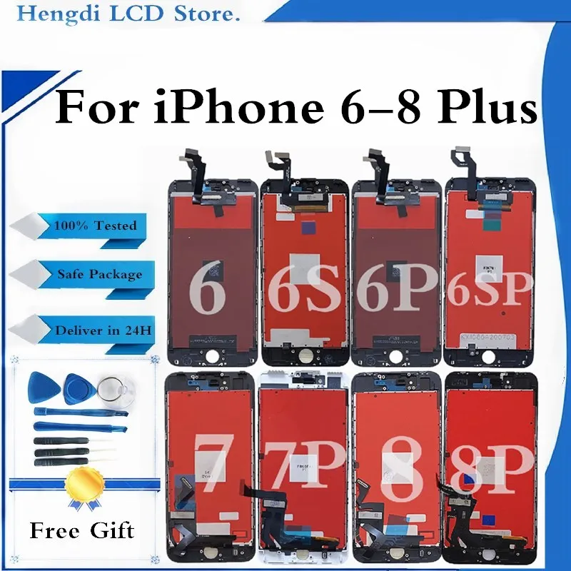 ЖК дисплей AAA для iPhone 7 экран без битых пикселей замена Pantalla 6 6S 8 Plus запасная
