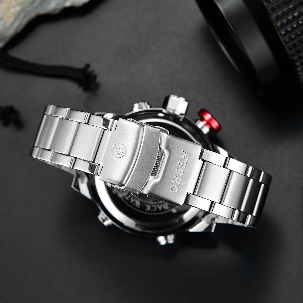 Часы наручные OHSEN Мужские кварцевые спортивные водонепроницаемые в стиле