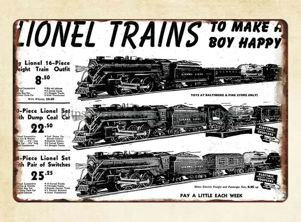 Железнодорожная Модель Железнодорожный Локомотив Lionel поезда металлический жестяной знак кухня настенное искусство
Железнодорожная Модель Железнодорожный Локомотив Lionel поезда металлический жестяной знак кухня настенное искусство