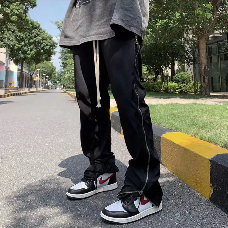 Harajuku Side Full Zipper Drawstring Sweatpants Mens Oversize High Street Loose Casual Trousers Solid Baggy Hip Hop Track Pants
Harajuku Side Full Zipper Drawstring Sweatpants Mens Oversize High Street Loose Casual Trousers Solid Baggy Hip Hop Track Pants