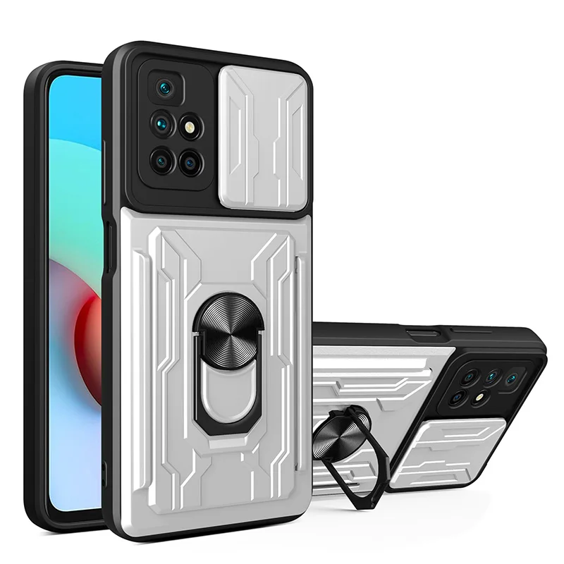 Armor Shockproof Phone Case For Xiaomi RedMi NOTE 10S 11 10 PRO PLUS 5G Push Window With Card Slot Ring Stand Anti-fall Cover
Armor Shockproof Phone Case For Xiaomi RedMi NOTE 10S 11 10 PRO PLUS 5G Push Window With Card Slot Ring Stand Anti-fall Cover