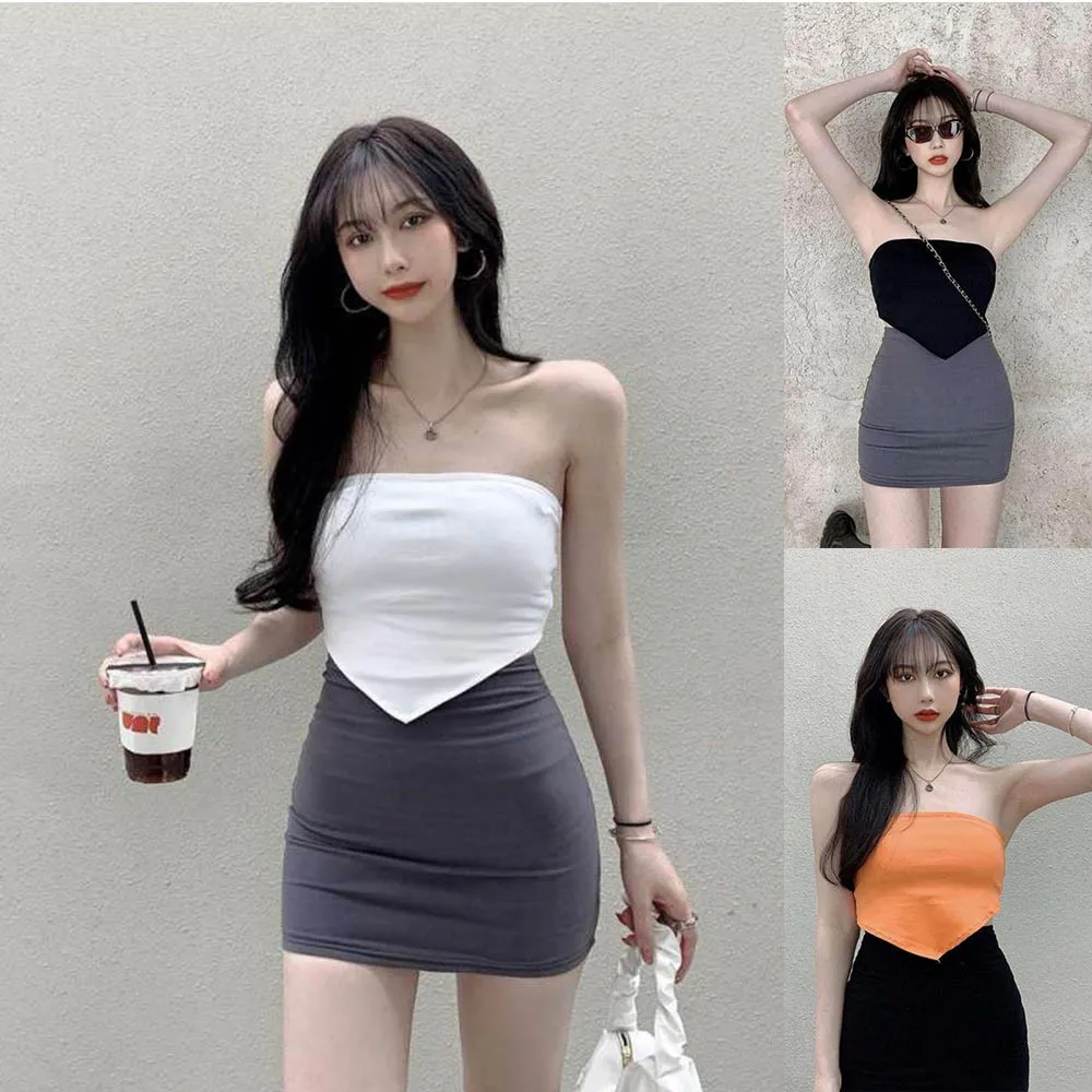 Women Korean Sweet Hot Girls Wear Bottoming Tube Off Shoulder Camisole Knit Inner Sexy Sleeveless Bustier Short Top
Women Korean Sweet Hot Girls Wear Bottoming Tube Off Shoulder Camisole Knit Inner Sexy Sleeveless Bustier Short Top