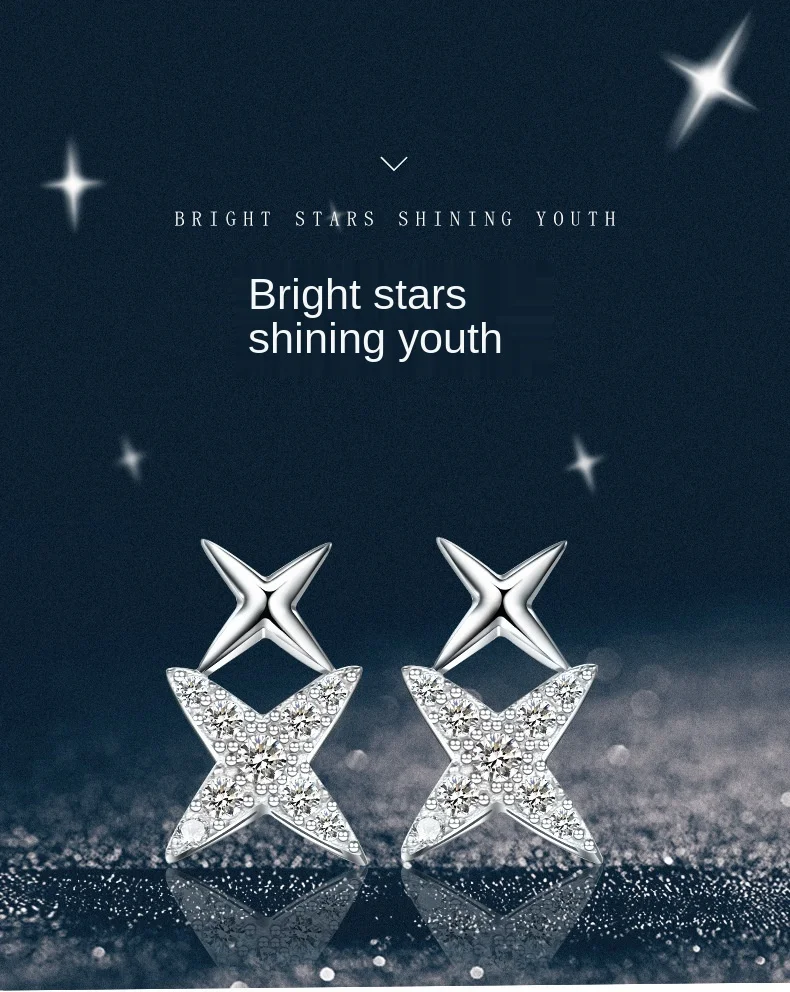 FUN-BEAUTY S925 Earrings Female Student New Sterling Silver Earrings Female Korean Simple Personality Star Ear Jewelry
FUN-BEAUTY S925 Earrings Female Student New Sterling Silver Earrings Female Korean Simple Personality Star Ear Jewelry