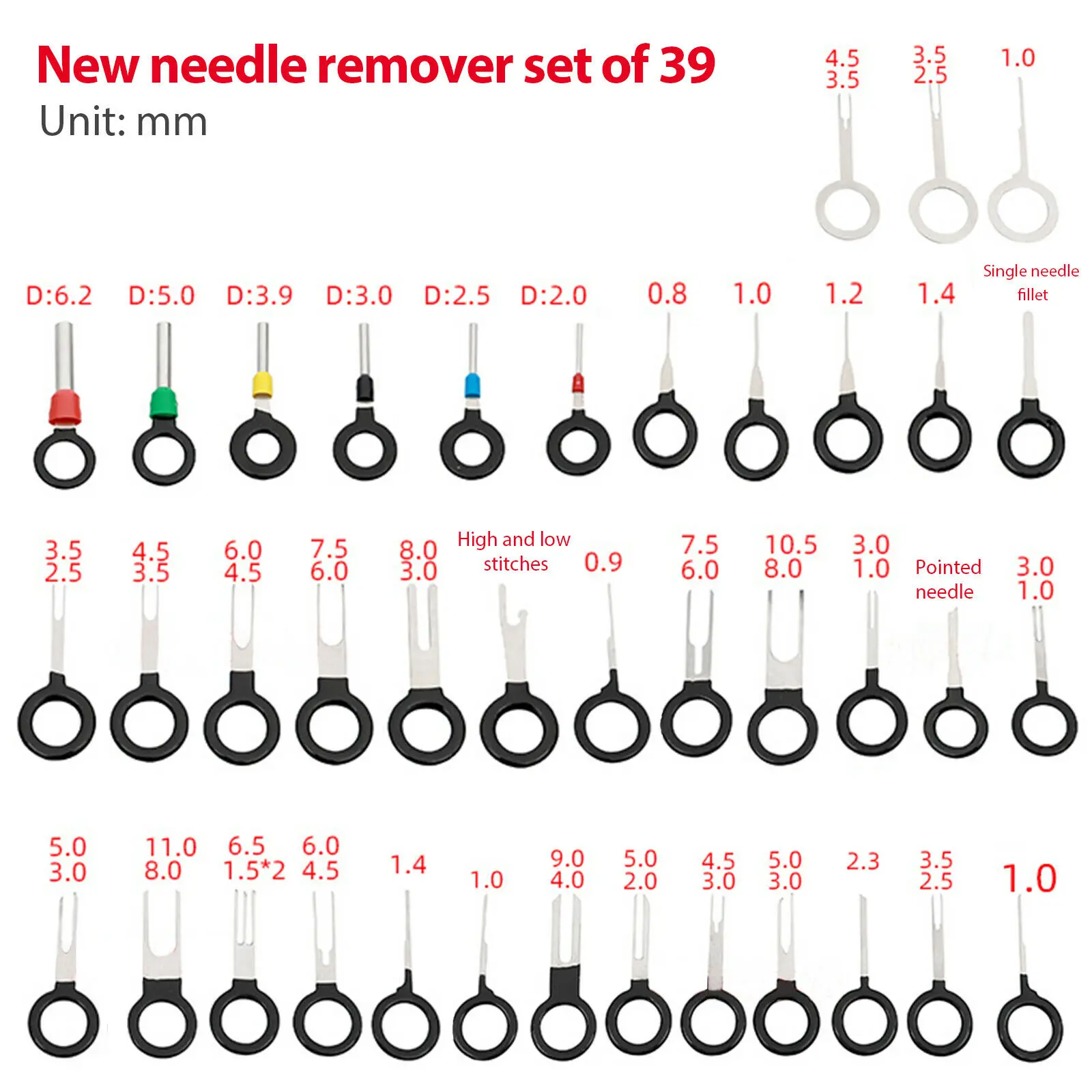 78PCS Wire Terminal Removal Tools Electrical Crimp Connector Pin Disassembly Needle ejector
78PCS Wire Terminal Removal Tools Electrical Crimp Connector Pin Disassembly Needle ejector