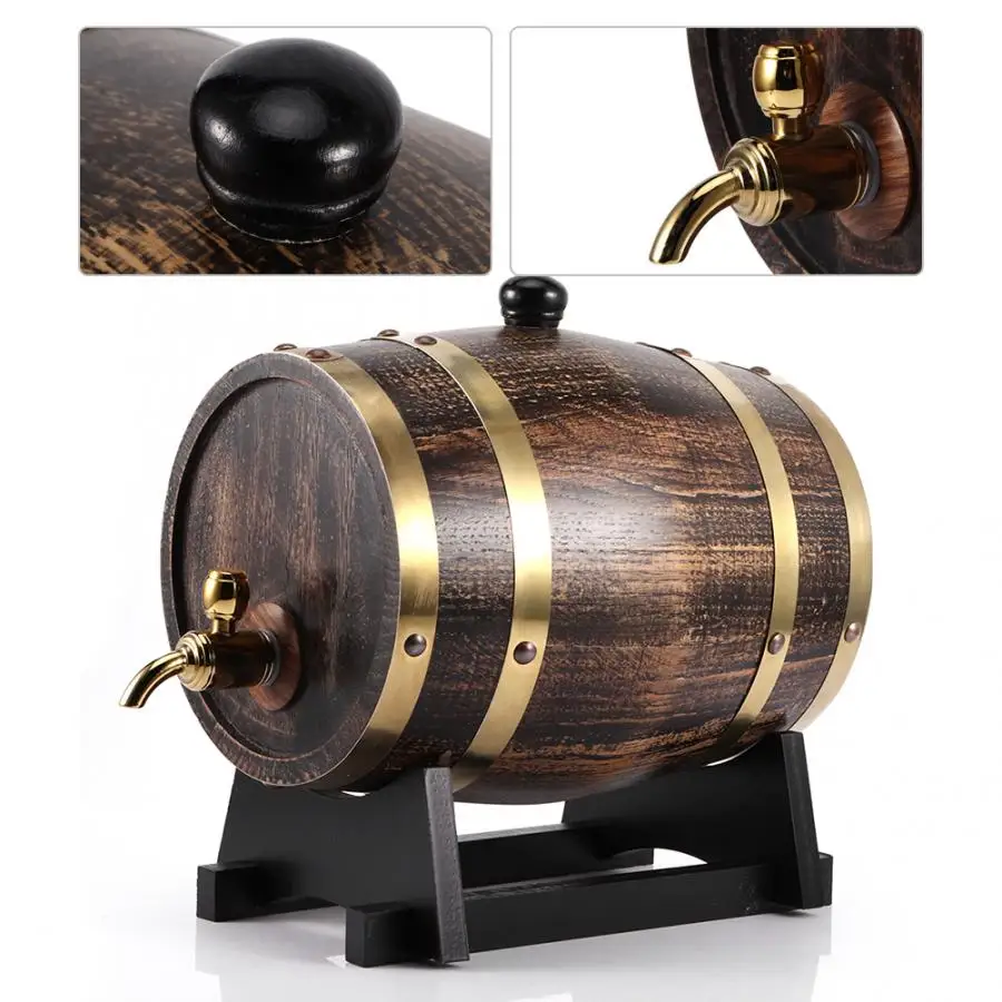 Wood Wine Barrel 3L Retro Style Oak Wood Red Wine Brandy Whisky Barrel Keg Bucket Container with Faucet Wine Container
Wood Wine Barrel 3L Retro Style Oak Wood Red Wine Brandy Whisky Barrel Keg Bucket Container with Faucet Wine Container