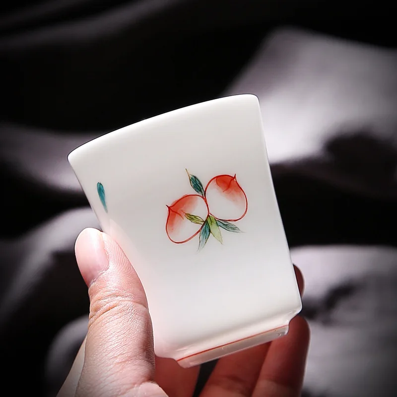 Porcelain Hand Painted Longevity Peach Master Cup Tea Ceramic Japanese TeaCup White Porcelain Master Cup Single Cup Tea Ceremony
Porcelain Hand Painted Longevity Peach Master Cup Tea Ceramic Japanese TeaCup White Porcelain Master Cup Single Cup Tea Ceremony