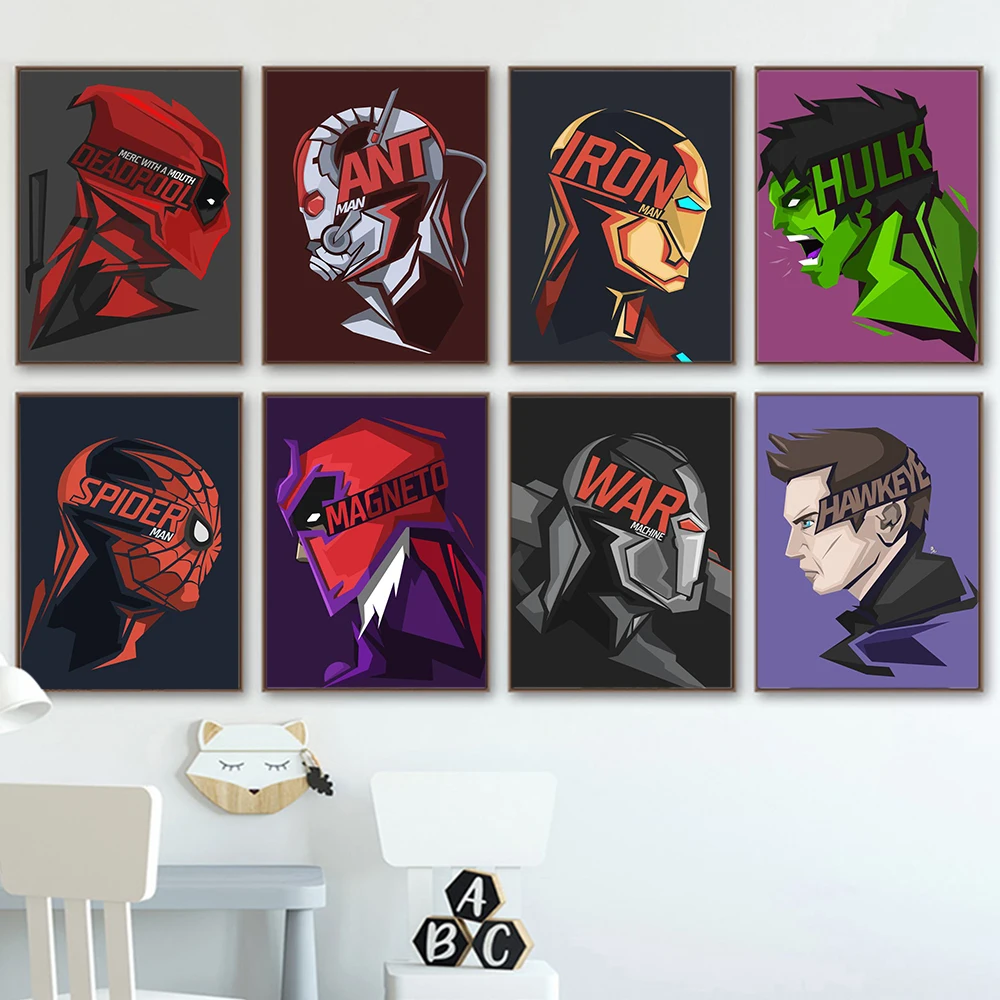 Marvel Superhero Avatar Color Canvas Painting Spider-Man Iron Man Hulk Art Wall Prints Poster Home Decor Kid Room Decor Picture
Marvel Superhero Avatar Color Canvas Painting Spider-Man Iron Man Hulk Art Wall Prints Poster Home Decor Kid Room Decor Picture