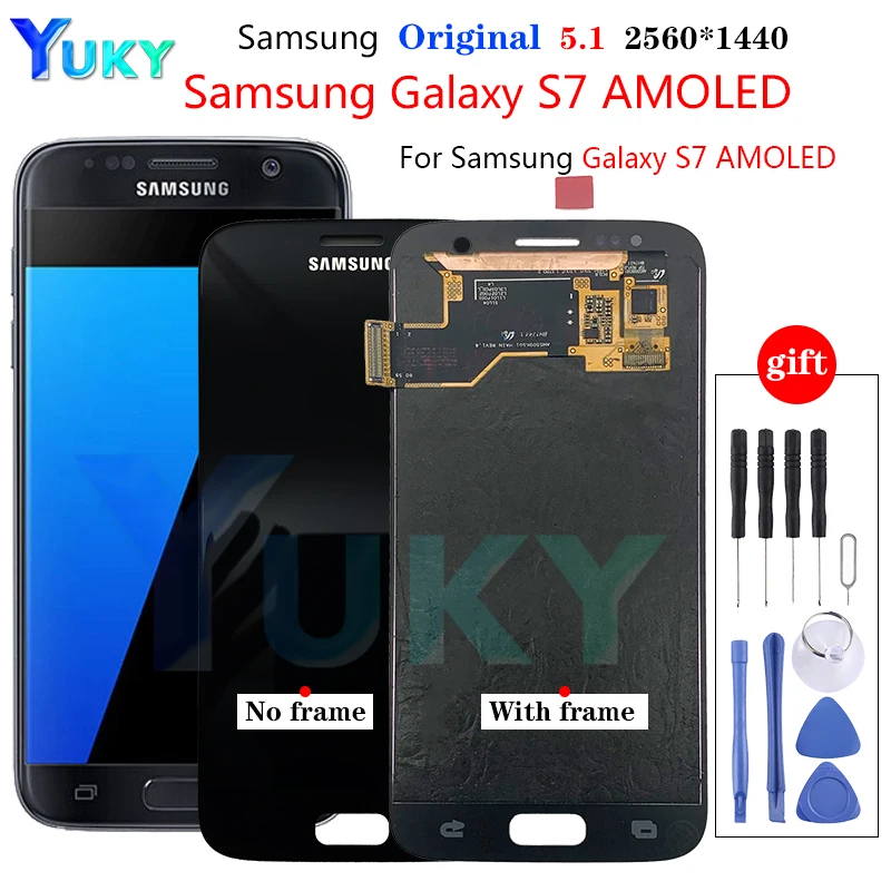 Original 5.1' SUPER AMOLED LCD Display For Samsung Galaxy S7 LCD SM-G930F G930 Display Touch Screen Digitizer Assembly
Original 5.1' SUPER AMOLED LCD Display For Samsung Galaxy S7 LCD SM-G930F G930 Display Touch Screen Digitizer Assembly