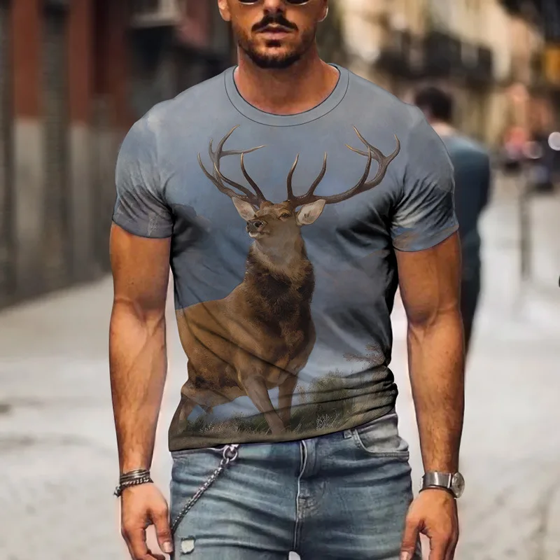 Summer 3d Printing T-shirt for Men Flowers Owl Sika Deer Pattern Breathable Short Sleeves Trendy Menswear Casual Tshirt
Summer 3d Printing T-shirt for Men Flowers Owl Sika Deer Pattern Breathable Short Sleeves Trendy Menswear Casual Tshirt