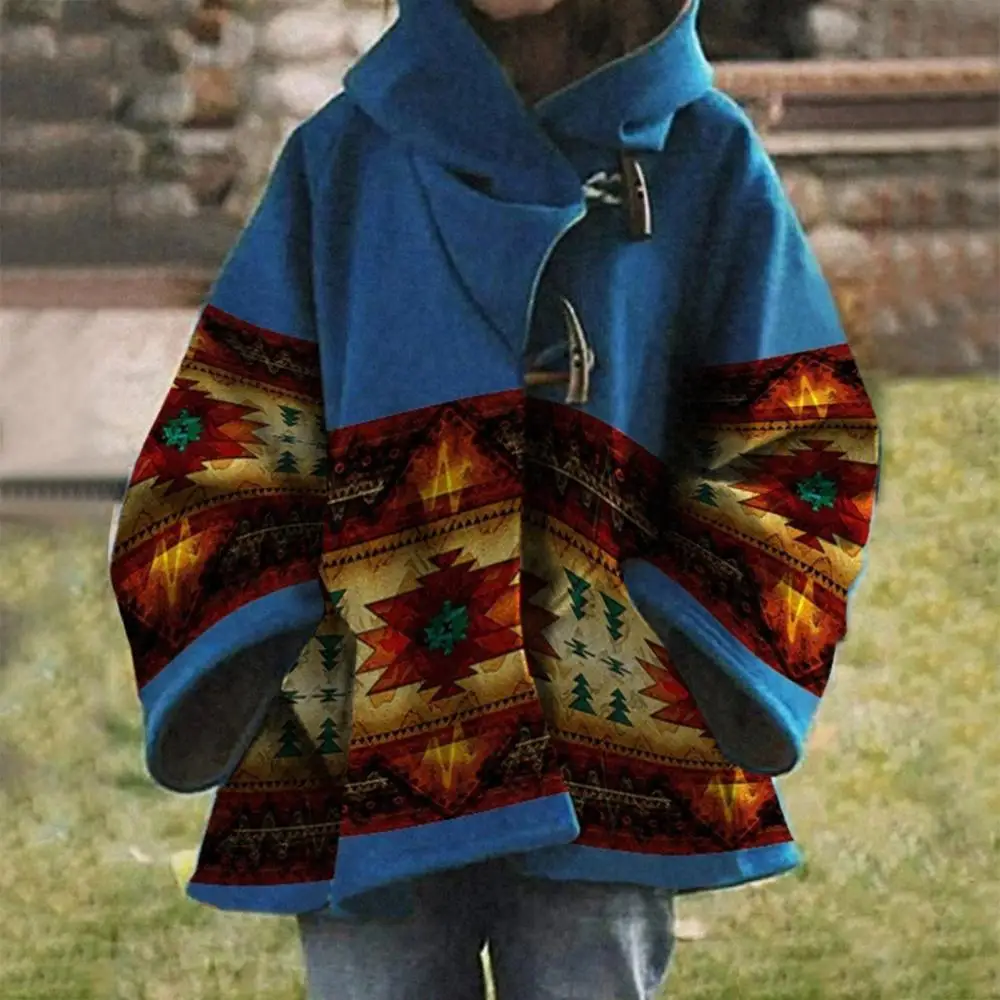 2021 Women Winter Coat Batwing Sleeve Ethnic Print Hooded Baggy Coat Toggle Horn Jacket Overcoat Oversized Warm Outwear casaco
2021 Women Winter Coat Batwing Sleeve Ethnic Print Hooded Baggy Coat Toggle Horn Jacket Overcoat Oversized Warm Outwear casaco
