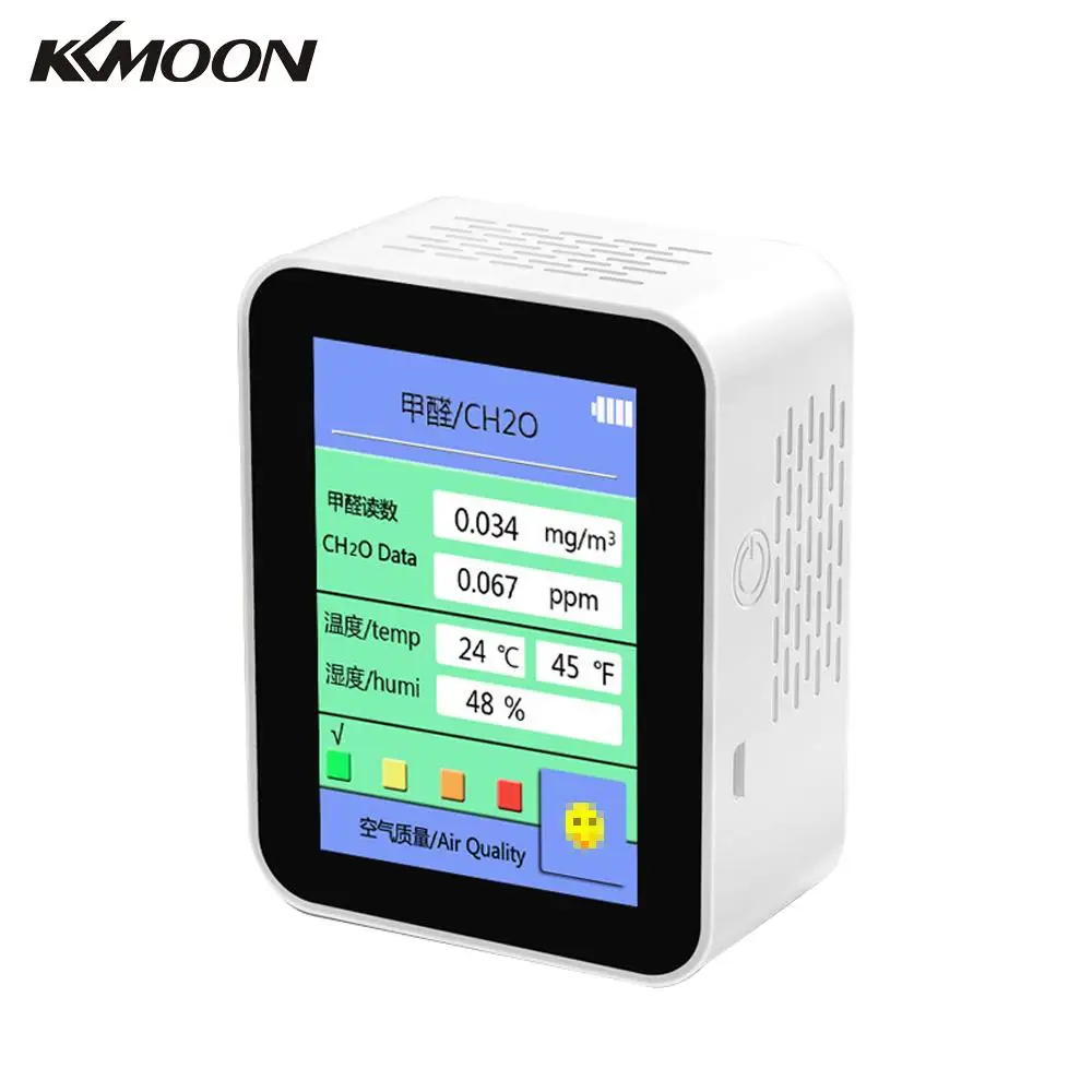 KKMOON High Accurate Professional Formaldehyde Gas Detector Indoor Air Quality Monitor Temperature Humidity Indicator
KKMOON High Accurate Professional Formaldehyde Gas Detector Indoor Air Quality Monitor Temperature Humidity Indicator