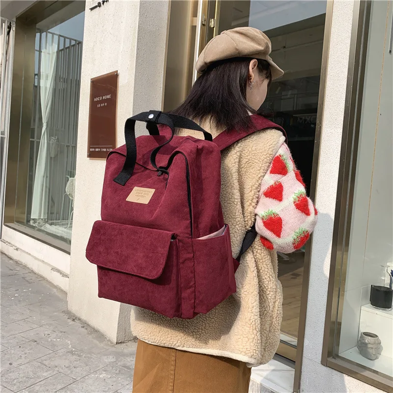 Emarald Corduroy Schoolbag Female Student Mori Department Simple Backpack College Style Large-Capacity Travel Bag
Emarald Corduroy Schoolbag Female Student Mori Department Simple Backpack College Style Large-Capacity Travel Bag