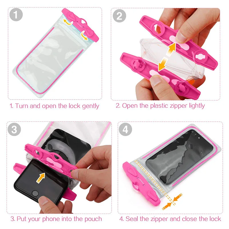 Waterproof Phone Pouch Drift Diving Swimming Bag Underwater Dry Bag Case Cover For Phone Water Sports Beach Pool Skiing 6 inch
Waterproof Phone Pouch Drift Diving Swimming Bag Underwater Dry Bag Case Cover For Phone Water Sports Beach Pool Skiing 6 inch